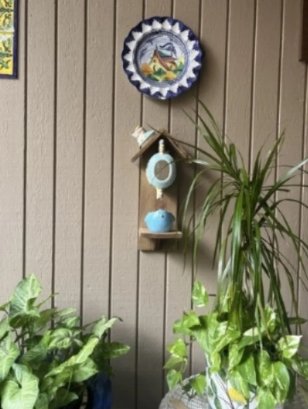 Rustic Wooden Handmade Bird Feeder Green With Envy